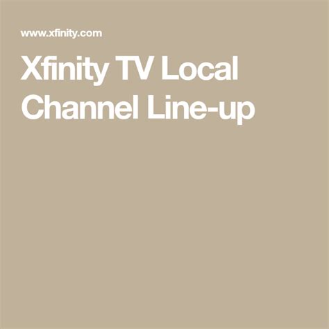 afinity chanel|Xfinity TV Local Channel Line.